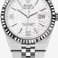 Rolex Land-Dweller - 36 MM - Stainless Steel and White Gold - Honeycomb Motif Intense White Dial - Fluted Bezel - Jubilee Bracelet - 127234-0001