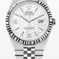 Rolex Land-Dweller - 40 MM - Stainless Steel and White Gold - Honeycomb Motif White Dial - Fluted Bezel - Jubilee Bracelet - 127334-0001