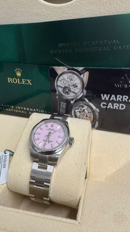 Rolex Oyster Perpetual - Stainless Steel - 28 MM - Oyster Bracelet - Candy Pink Dial - 276200-0009