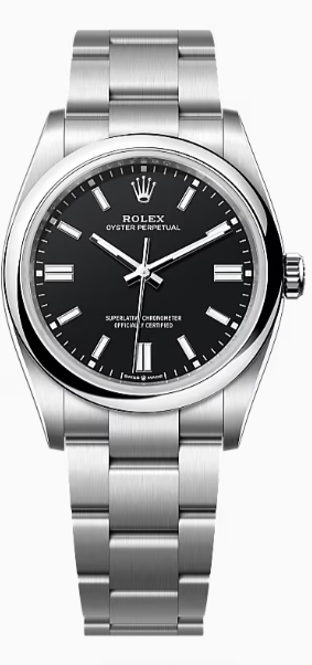 Rolex Oyster Perpetual - Stainless Steel - 36 MM - Oyster Bracelet - Black Dial - 126000-0002