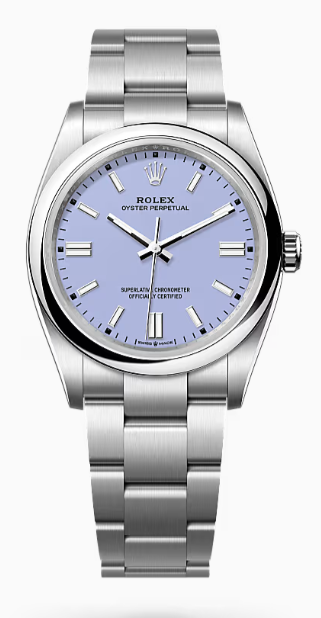 Rolex Oyster Perpetual - Stainless Steel - 36 MM - Oyster Bracelet - Lavender Dial - 126000-0013
