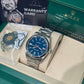 Rolex Oyster Perpetual - Stainless Steel - 41 MM - Oyster Bracelet - Med Blue Dial - Domed Bezel - 134300-0009
