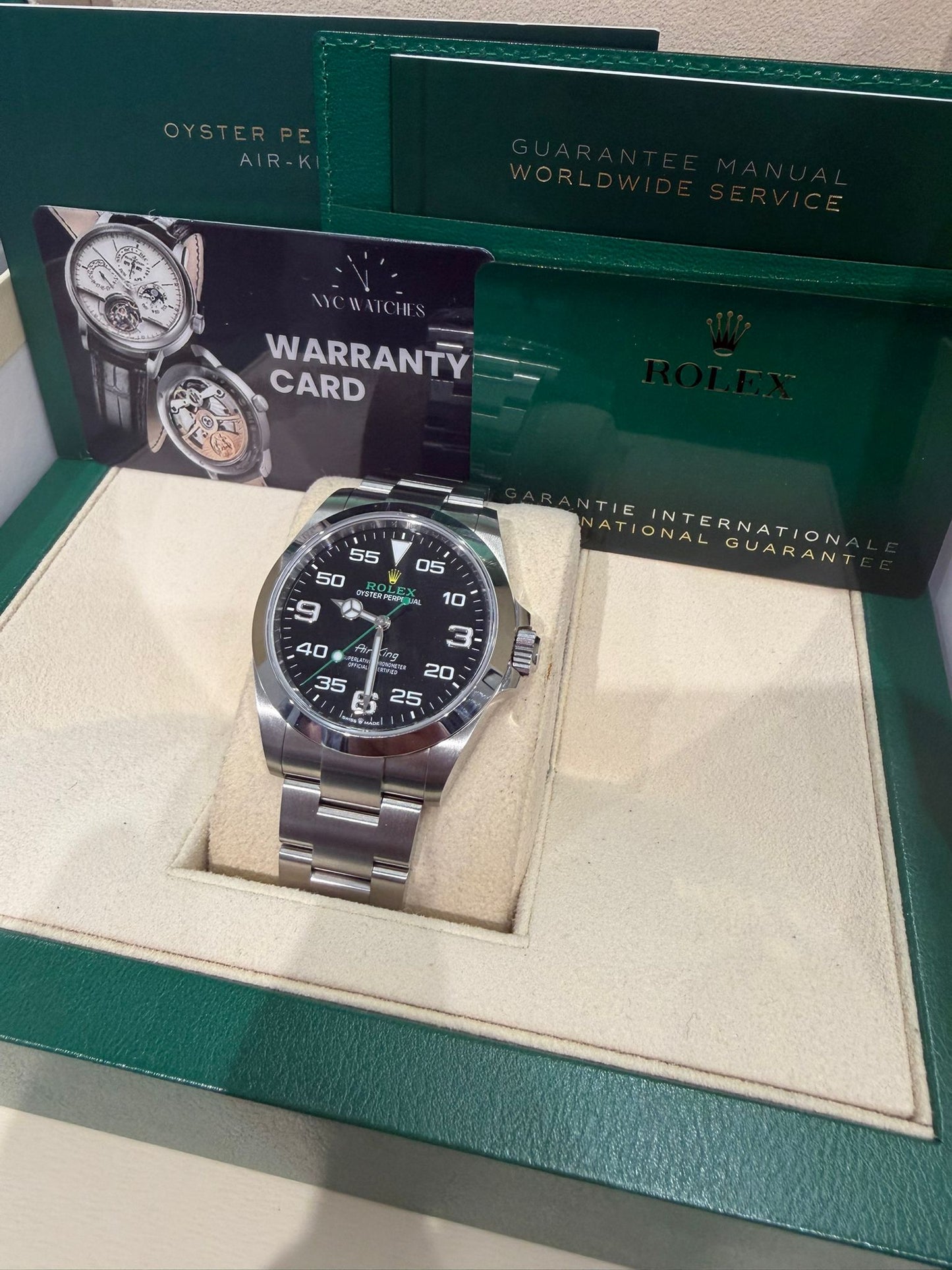 Rolex Oystersteel Air-King 40MM - Oyster Bracelet Watch - Black Arabic Dial - 126900 bk