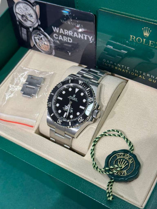 Rolex Oystersteel Submariner 41MM - Oyster Bracelet - Black No Date Dial - 124060