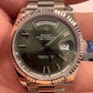 Rolex Presidential White Gold Day-Date 40MM - President Bracelet Watch - Olive Green Bevelled Roman Dial - 228239 ogrp