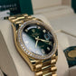 Rolex Presidential Yellow Gold Day-Date 36MM - President Bracelet Watch - Green Ombre´ Diamond Dial - 128348RBR godp