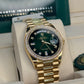 Rolex Presidential Yellow Gold Day-Date 36MM - President Bracelet Watch - Green Ombre´ Diamond Dial - 128348RBR godp