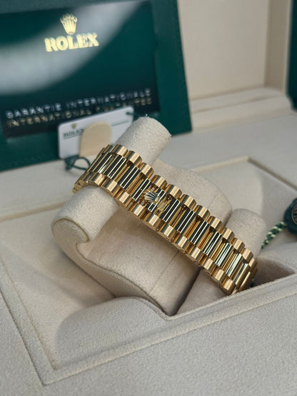 Rolex Presidential Yellow Gold Day-Date 36MM - President Bracelet Watch - Green Ombré Diamond Dial - 128348RBR-0035
