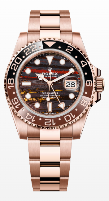 Rolex Rootbeer Everose Gold GMT-Master II  Watch - 40 MM - Oyster Bracelet - Tiger Iron Dial - 126715CHNR-0002