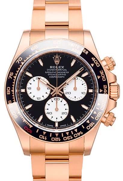 Rolex Rose Gold Le Mans Daytona Watch  - 40 MM - Rose Gold Gold Bracelet - Black Dial - 126525LN