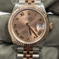 Rolex Steel and Everose Gold Datejust - 31 MM - Jubilee Bracelet - Fluted Bezel - Rose Roman Dial - 278271-0006