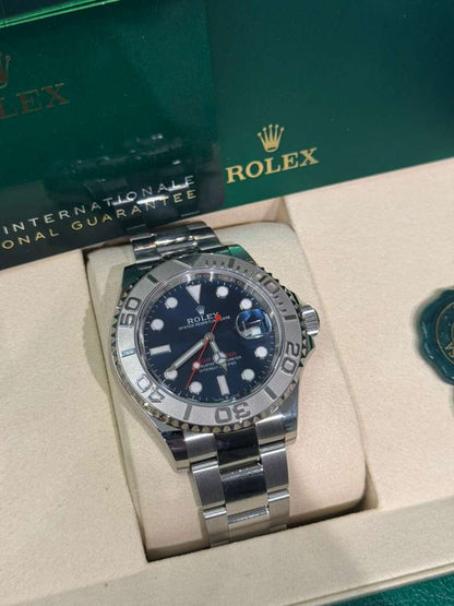 Rolex Steel and Platinum Yacht-Master  Watch - 40 MM - Oyster Bracelet - Blue Dial - 126622-0002