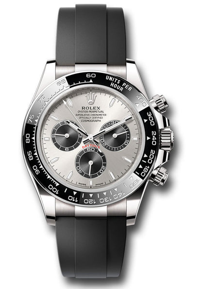 Rolex White Gold Cosmograph Daytona Watch - 40 MM - Oysterflex Strap - Black Ceramic Bezel - Steel And Black Index Dial - 126519LN-0006