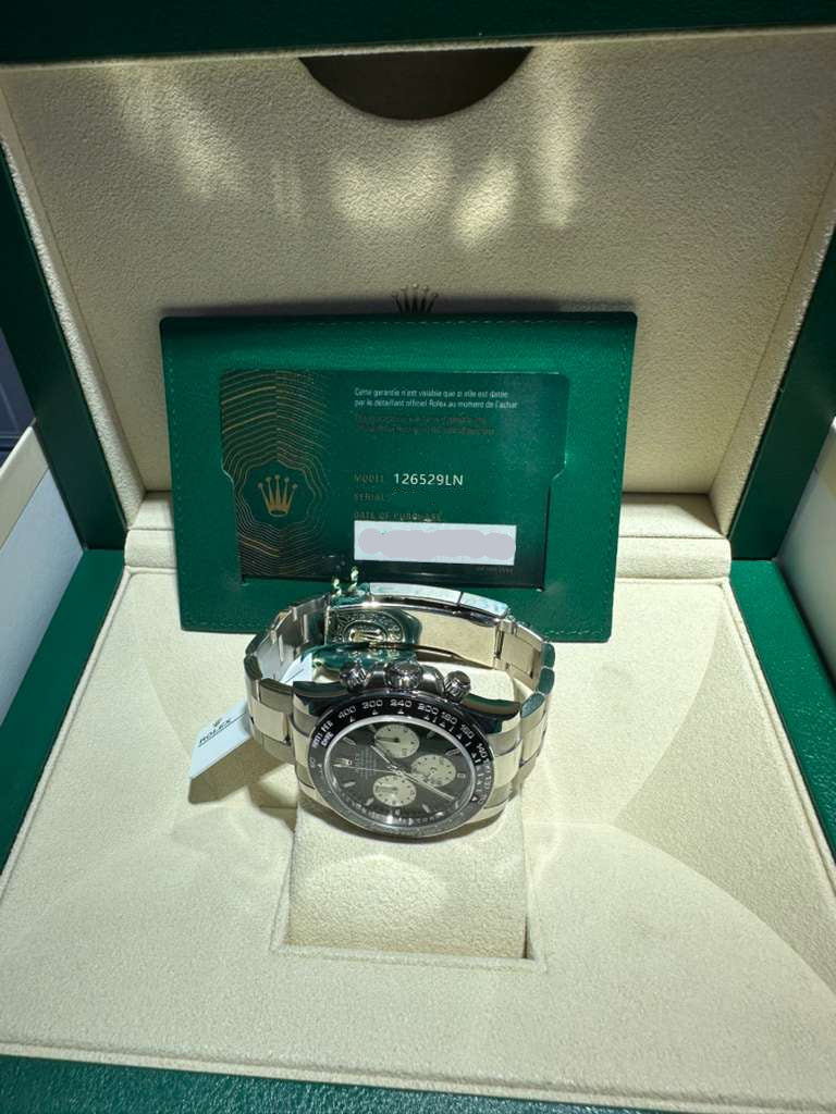 Rolex White Gold Le Mans Daytona Watch - Off-Catalog - 40 MM - White Gold Bracelet - Black "Panda" Dial - 126529LN