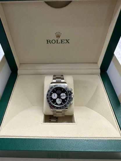Rolex White Gold Le Mans Daytona Watch - Off-Catalog - 40 MM - White Gold Bracelet - Black "Panda" Dial - 126529LN