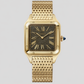 Cartier Santos de Cartier Yellow Gold - Yellow Gold Bezel - 43.5 MM (Large Model) - Yellow Gold Bracelet - Obsidian Dial - WGSA0123