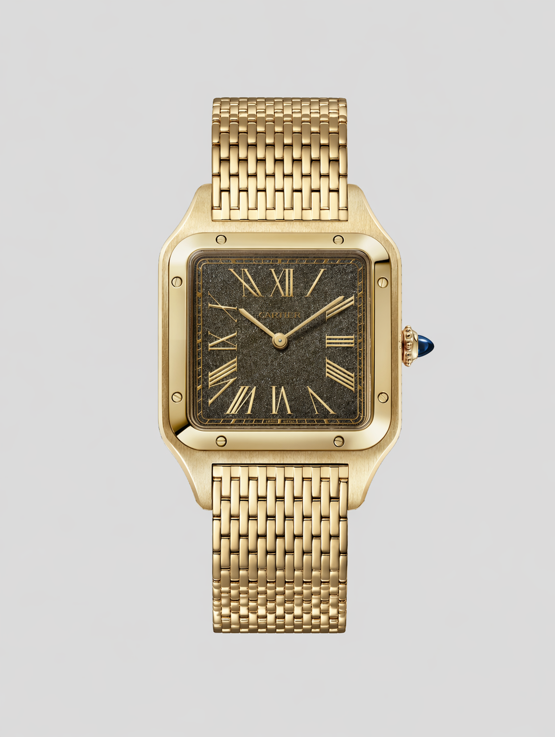 Cartier Santos de Cartier Yellow Gold - Yellow Gold Bezel - 43.5 MM (Large Model) - Yellow Gold Bracelet - Obsidian Dial - WGSA0123