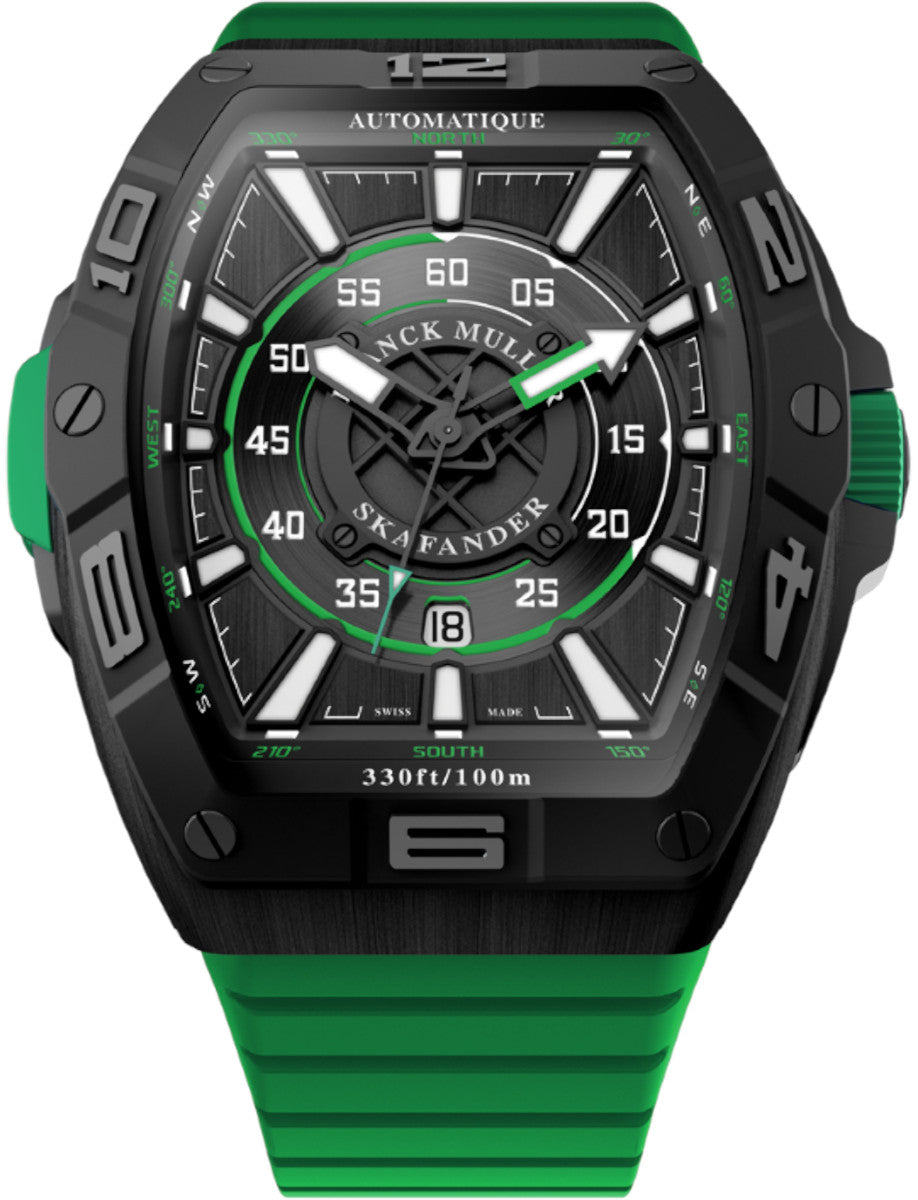 Franck Muller Skafander - 43 MM - Titanium - Black & Green Dial - SKF43SCTTNRBRVR