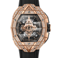 Hublot Spirit of Big Bang Sang Bleu King gold Pave42 MM - Black Rubber Strap - Sapphire Crystal Dial - 648.OX.0108.RX.1604.MXM23