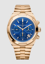 Vacheron Constantin Overseas Chronograph Pink Gold 42.5 MM - Pink Gold Bracelet - Blue Dial - 5520V/210R-B952