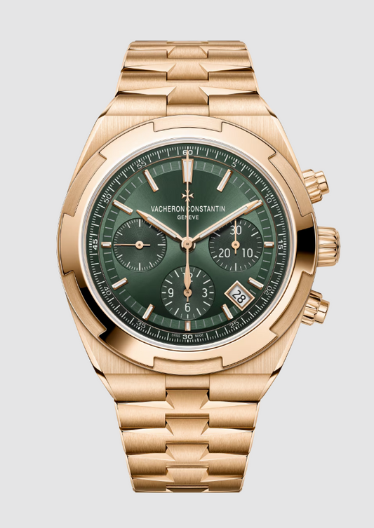 Vacheron Constantin Overseas Chronograph Pink Gold 42.5 MM - Pink Gold Bracelet - Green Dial - 5520V/210R-B966