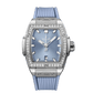 Hublot Spirit of Big Bang Coal Blue - Stainless Steel - 32 MM - Diamond Bezel - Coal Blue Rubber Strap - Coal Blue Sunray Dial - 682.SX.717B.RX.1204