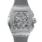 Hublot Spirit of Big Bang Essential Grey 42 MM - Grey Fabric with Velcro and Black Ceramic Buckle Strap - Sapphire Crystal Dial - 642.NX.0110.NR.HEC23