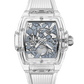 Hublot Spirit of Big Bang Impact Sapphire - Limited Edition - 42 MM - White Lined Rubber Strap - Rhodium-Plated And Osmium Dial - 647.JX.0106.RW.IMP26