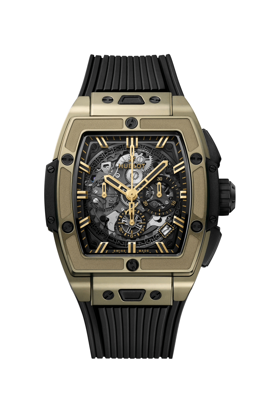 Hublot Spirit of Big Bang Full Magic Gold 42 MM - Black Rubber Strap - Sapphire Crystal Dial - 642.MX.0130.RX