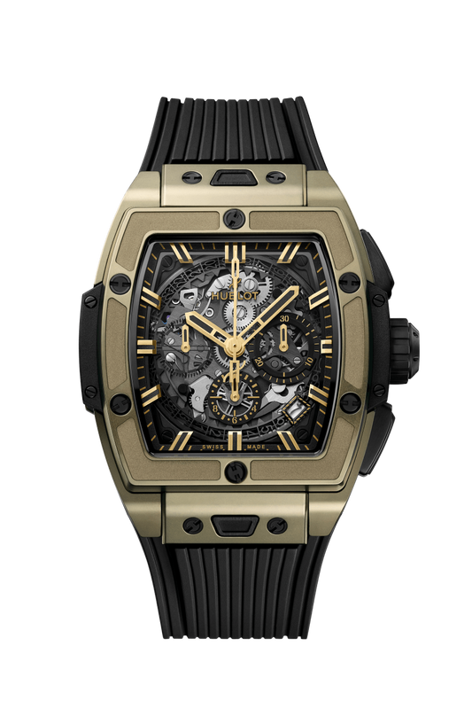 Hublot Spirit of Big Bang Full Magic Gold 42 MM - Black Rubber Strap - Sapphire Crystal Dial - 642.MX.0130.RX