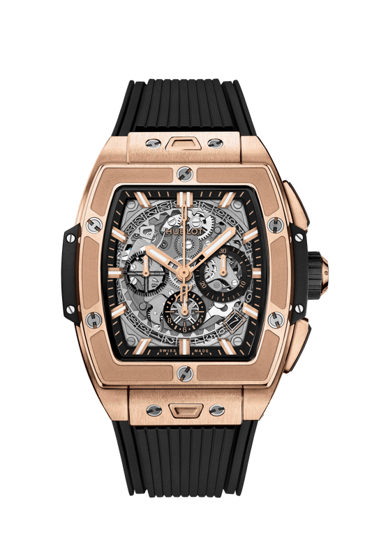 Hublot Spirit of Big Bang King Gold 42 MM - Black Rubber Strap - Sapphire Dial - 642.OX.0180.RX