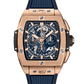 Hublot Spirit of Big Bang King Gold Blue 42 MM - Blue Rubber Strap - Sapphire Dial - 642.OX.7180.RX