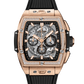 Hublot Spirit of Big Bang King Gold Diamonds 42 MM - Black Rubber Strap - Diamond Bezel - Sapphire Dial - 642.OX.0180.RX.1104