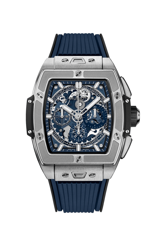 Hublot Spirit of Big Bang Titanium Blue 42 MM - Blue Rubber Strap - Sapphire Dial - 642.NX.7170.RX