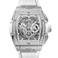 Hublot Spirit of Big Bang Titanium White Diamonds 42 MM - White Rubber Strap - Diamond Bezel - Sapphire Crystal Dial - 642.NE.2010.RW.1204