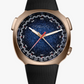 H. Moser & Cie Streamliner Flyback Chronograph Rose Gold 40 MM - Midnight Blue Fumé Dial - Rubber Strap - 6907-0402
