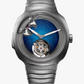 H. Moser &amp; Cie Streamliner Tourbillon Minute Repeater Stainless Steel 40 MM - Aqua Blue Fumé Dial - 6905-1200