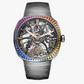 H. Moser & Cie Streamliner Tourbillon Stainless Steel 40 MM - Skeleton Dial - Rainbow Diamond Bezel - 6814-1201
