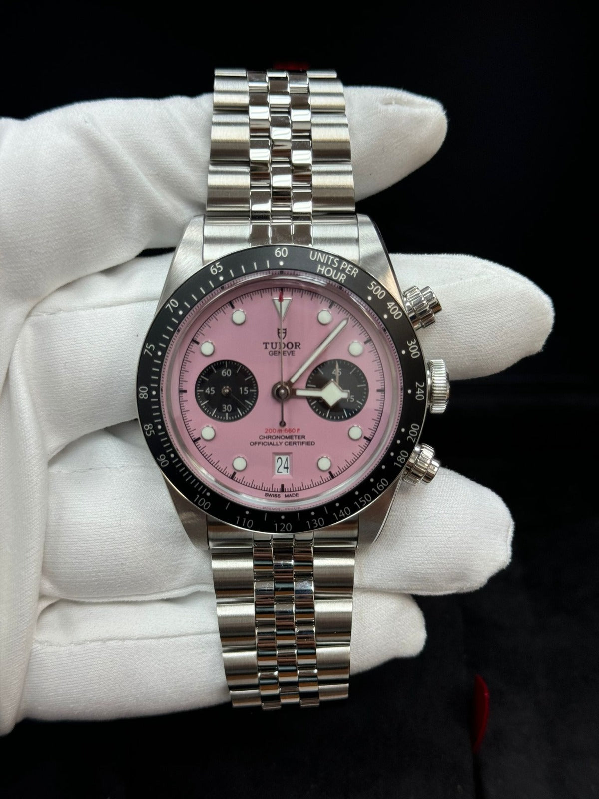 Tudor - Black Bay Chrono - 41 MM - Black Bezel - Pink Dial - M79360N-0019
