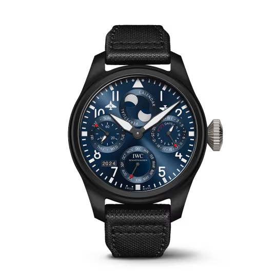 IWC Pilot's - Ceramic - Moonphase and Perpetual Calendar - 46.5 MM - Blue Dial - IW503001  nyc watcher nyc watches