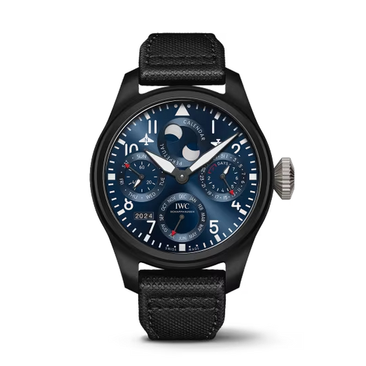 IWC Pilot's - Ceramic - Moonphase and Perpetual Calendar - 46.5 MM - Blue Dial - IW503001  nyc watcher nyc watches