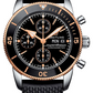 Breitling Superocean Heritage Stainless Steel and Rose Gold 44 MM - Black Rubber Strap - Black Dial - U13313121B1S1