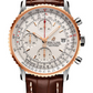 Breitling Navitimer Stainless Steel and Rose Gold 41 MM - Brown Leather Strap - Mercury Silver Dial - U13324211G1P1