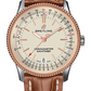 Breitling Navitimer Stainless Steel and Red Gold 38 MM - Brown Leather Strap - Silver Dial - U17325211G1P1