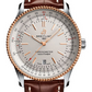 Breitling Navitimer Stainless Steel and Red Gold 41 MM - Brown Leather Strap - Silver Dial - U17326211G1P1