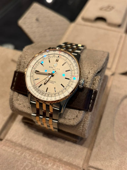 Breitling Navitimer Automatic 41 Stainless Steel &amp; 18K Red Gold – Beige Dial – Two-Tone Bracelet – U17329F41G1U1