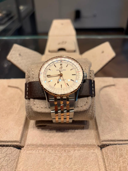 Breitling Navitimer Automatic 41 Stainless Steel &amp; 18K Red Gold – Beige Dial – Two-Tone Bracelet – U17329F41G1U1
