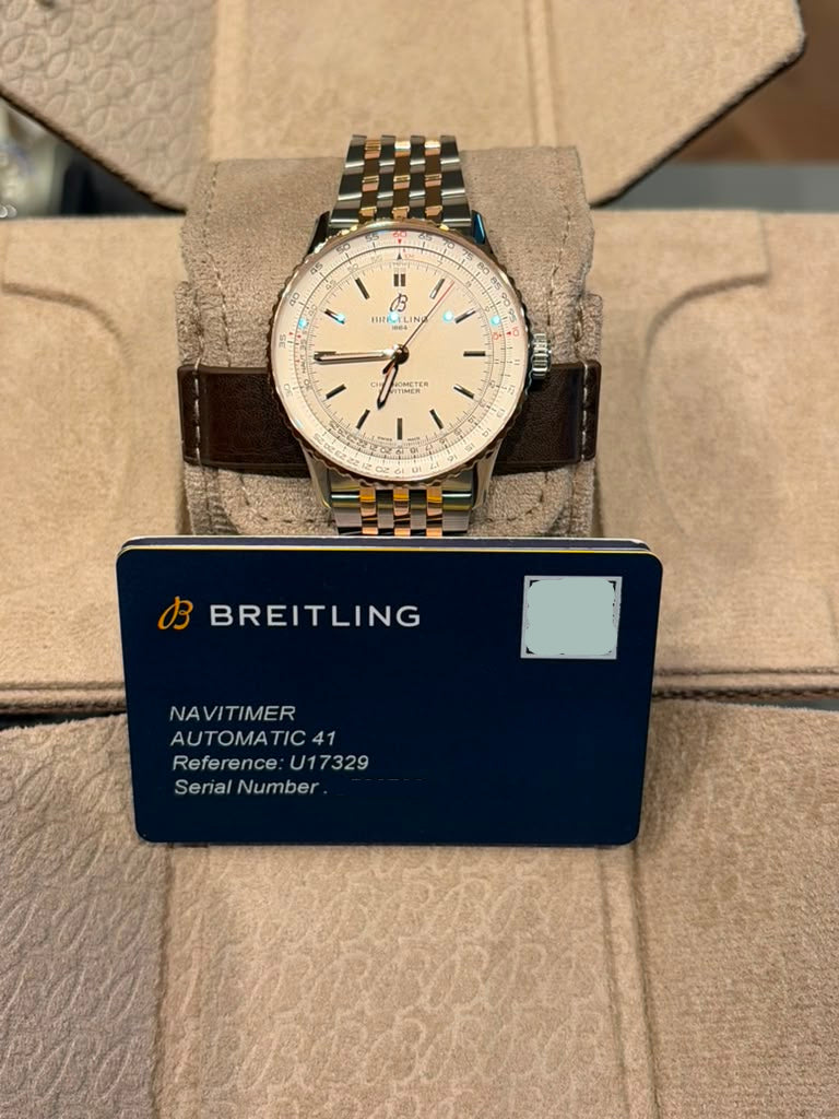 Breitling Navitimer Automatic 41 Stainless Steel &amp; 18K Red Gold – Beige Dial – Two-Tone Bracelet – U17329F41G1U1