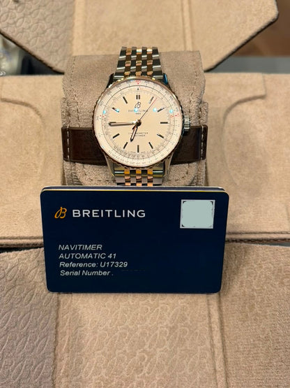 Breitling Navitimer Automatic 41 Stainless Steel &amp; 18K Red Gold – Beige Dial – Two-Tone Bracelet – U17329F41G1U1