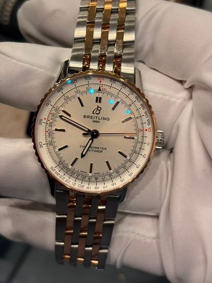 Breitling Navitimer Automatic 41 Stainless Steel &amp; 18K Red Gold – Beige Dial – Two-Tone Bracelet – U17329F41G1U1